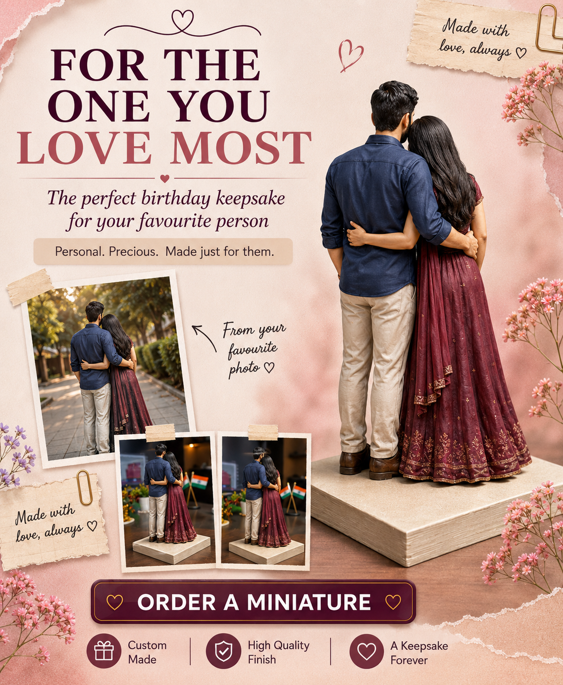 Couple Full Body 3D miniature